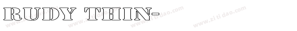 Rudy Thin字体转换